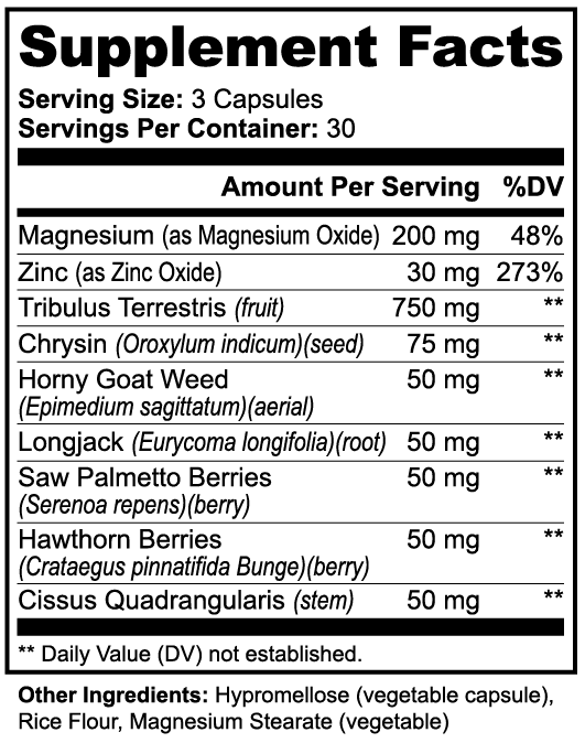 Alpha Energy - Support Men's Vitality and Wellness. Dietary supplement 90 Capsules